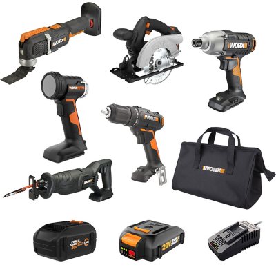 WORX Power Share 6 Tool Combo Kit Sam s Club