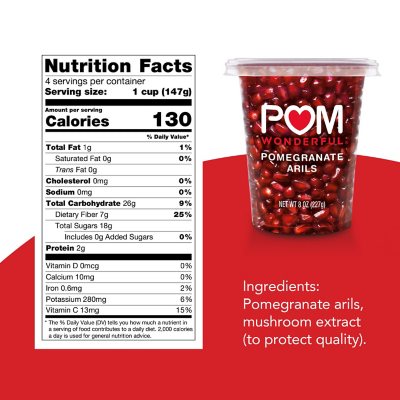 Pomegranate Calories Cup Seeds Eat Pomegranate Pomegranate