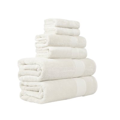 TreeWool, 6 Piece Luxury Bathroom Towel Set (Ivory) 600 GSM
