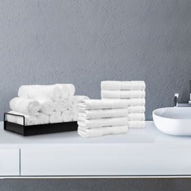  Charisma New Bath Sheet Bundle Set  2 Luxury Bath Sheets 35 W  X 70 L (White) : Home & Kitchen