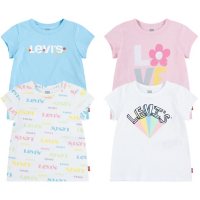 Levi's Toddler Girls' Short Sleeve T-Shirt 4 Pack