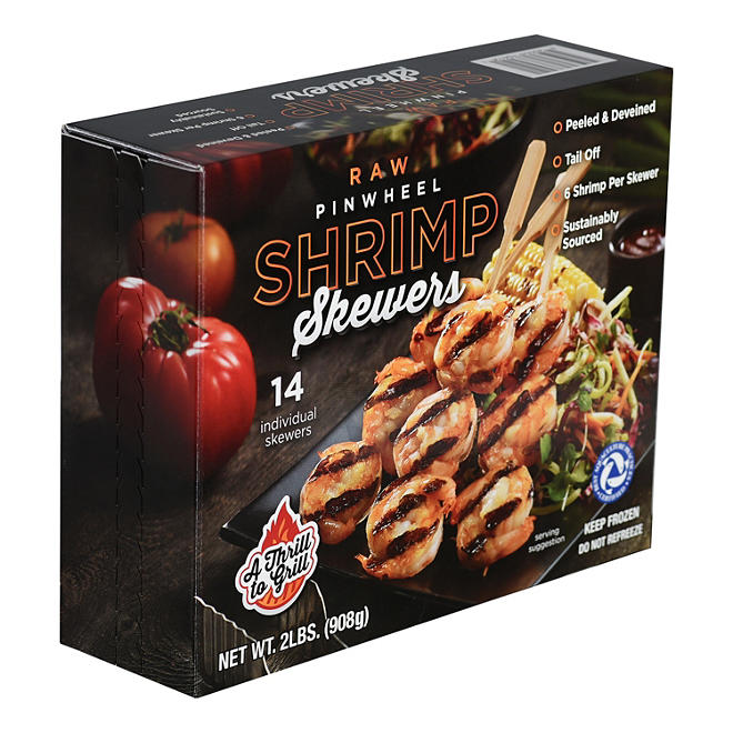 Raw Shrimp Skewers, Frozen (2 lbs.)