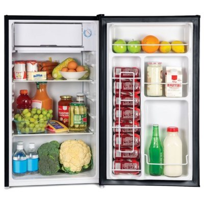 3.2 Cu.Ft. Mini Fridge with Freezer, Single Door Compact Refrigerator/Freezer with 7-Level Adjustable Thermostat,Small Refrigerator for Apartment