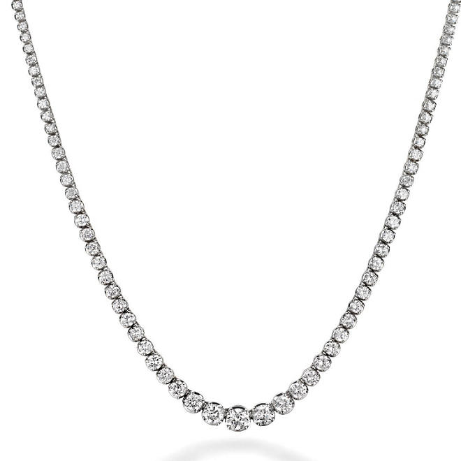 4.63 CT. T.W. Diamond Riviera Necklace in 14K White Gold (H-I, I1)