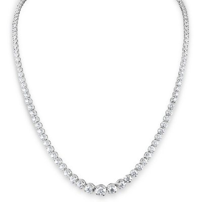 6.96 CT. T.W. Diamond Riviera Necklace in 14K Gold - Sam's Club