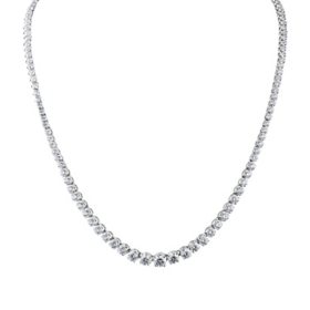 6.96 CT. T.W. Diamond Riviera Necklace in 14K Gold