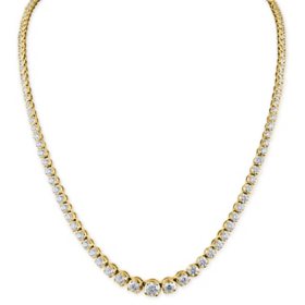 6.96 CT. T.W. Diamond Riviera Necklace in 14K Gold