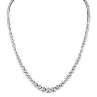 7.92 CT. T.W. Diamond Riviera Necklace in 14K Gold (H-I, I1)