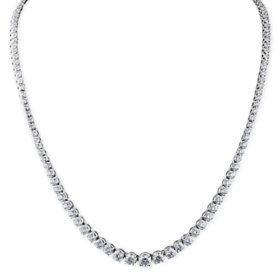 9.96 CT. T.W. Diamond Riviera Necklace in 14K Gold