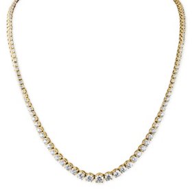 9.96 CT. T.W. Diamond Riviera Necklace in 14K Gold