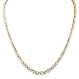 9.96 CT. T.W. Diamond Riviera Necklace in 14K Gold