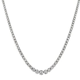 10.5 CT. T.W. Diamond Riviera Necklace in 14K Gold (H-I, I1)
