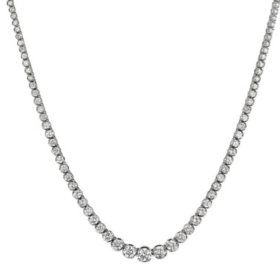 12.96 ct. t.w. Diamond Riviera Necklace in 14K White Gold (H-I, I1)