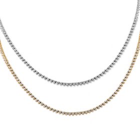 Diamond Tennis Necklace In 14K Gold