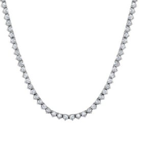 2.95 CT. T.W. Diamond Tennis Necklace In 14K Gold