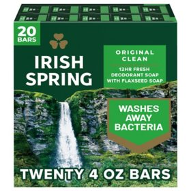 Irish Spring Bar Soap, Original  Clean - 4 oz., 20 ct.