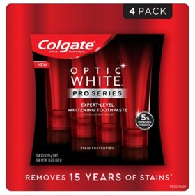Colgate Optic White Pro Series Whitening Toothpaste (3.3 oz., 4 pk.)