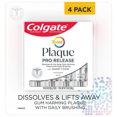 Colgate Total Plaque ProRelease Toothpaste (3.0 oz., 4 pk.) Sam's Club