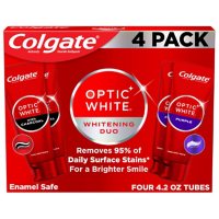 Colgate Optic White Whitening Duo Whitening Toothpaste, 4.2 oz., 4pk.