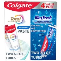 Colgate Total Whitening + Maxfresh Toothpaste, 26.6 oz., 4 pk.