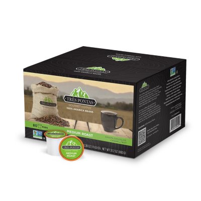 Três Pontas Gourmet Coffee Single Serve Cups, Medium Roast (80 ct ...