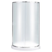 OVE Decors Breeze 36" Shower Kit with Frosted Glass Panels & Base