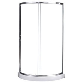 OVE Decors Breeze 34in Shower Kit with PARIS Glass Panels & Base