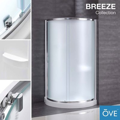 Ove Decors Breeze Shower Kit with Wall and Base