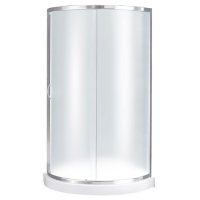 OVE Decors 36" Breeze Shower Kit with Frosted Glass, Wall Panels & Base