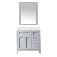 OVE Decors Tahoe 36 in. Bathroom Vanity with Mirror (Dove Grey)
