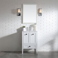 OVE Decors Andora 24-in. Bathroom Vanity in Matte White with Ceramic Countertop and Sink