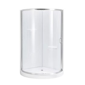 Breeze 38” x 38” x 77” Corner Shower Kit with Clear Glass, Walls, Base and Hardware