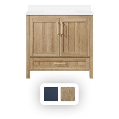 OVE Decors Kansas 36' W x 19' D Freestanding Bathroom Vanity with Sink - White Oak