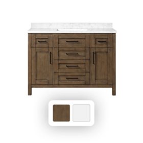 OVE Decors Tahoe 48" W x 21" D Freestanding Bathroom Vanity with Two Sinks	