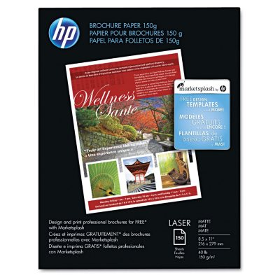 Tri-Fold Laser Brochure Paper White 150 /Pack 40lb 97 Brightness 8-1/2 x 11 