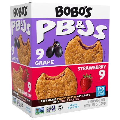 Bobo's PB&J Oat Snacks, Variety Pack 18 pk.