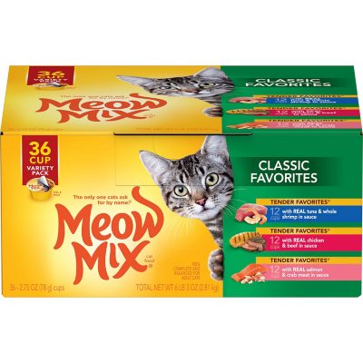 Meow Mix Poultry & Beef Favorites Cat Food Variety Pack, 2.75 oz