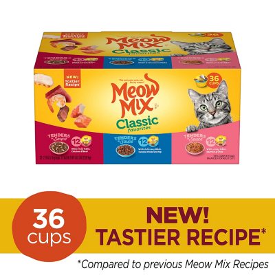 Meow Mix Classic Tender Favorites Wet Cat Food Variety Pack 2.75 oz. cup 36 cups Sam s Club