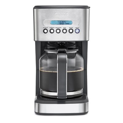 Crux 14 Cup Programmable Coffee Maker, Black 