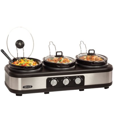 Frigidaire Stainless Steel Triple Slow Cooker (3 x 2.5 Quarts) - Sam's Club