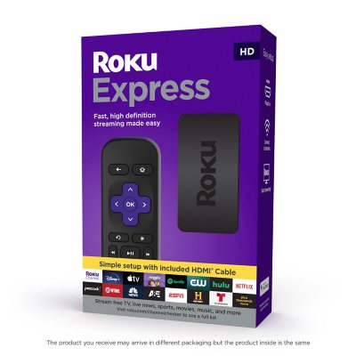 Roku Express | HD Streaming Media Player with High Speed HDMI Cable and  Simple Remote - Sam's Club