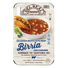 Del Real Foods Seasoned Broth with Beef Birria 28 oz.