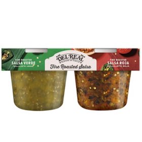 Del Real Fire Roasted Red and Green Salsa Combo, 24 oz., 2 pk.