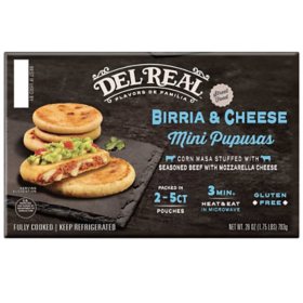 Del Real Foods Mini Birria and Cheese Pupusas, 2.8 oz., 10 ct, 