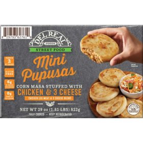 Del Real Foods Chicken and 3 Cheese Mini Pupusas, 10 ct.