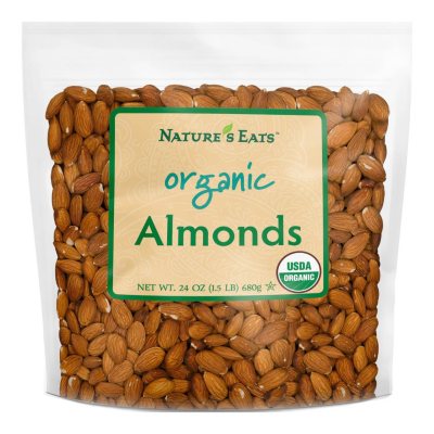 Nature's Eats Organic Almonds (24 oz.) - Sam's Club