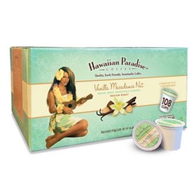 Hawaiian Paradise Vanilla Macadamia Nut Single Serve Coffee 108 ct.