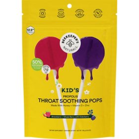 BeeKeeper's Naturals Kid's Propolis Throat Soothing Pops, 30 ct.