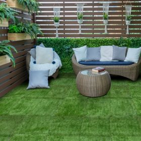 Select Surfaces Evergreen Artificial Grass Tile (2 Boxes)