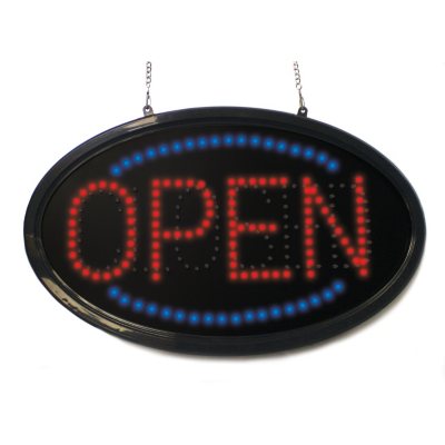 Mystiglo Oval LED Open-Closed Sign - Sam's Club